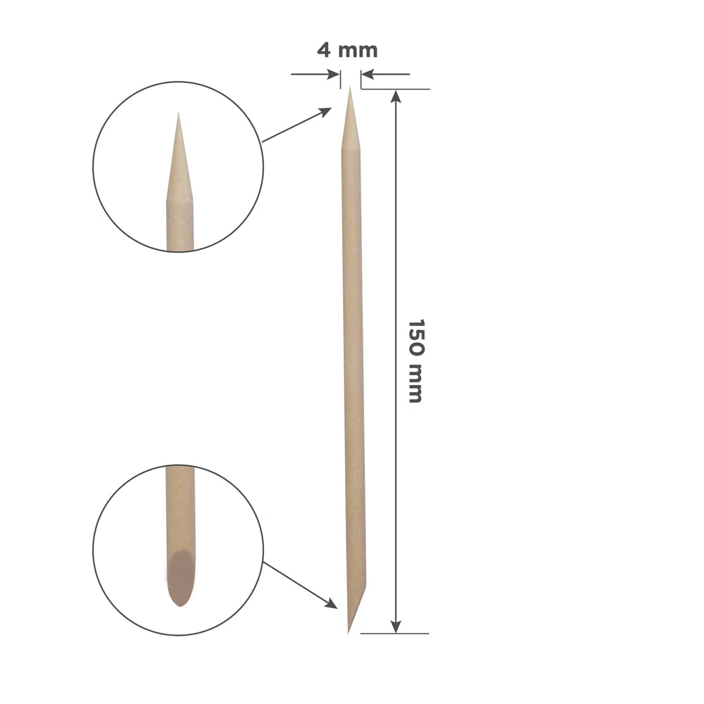 Bâtons de buis - Le lot de 100 bâtons à cuticules 150 mm